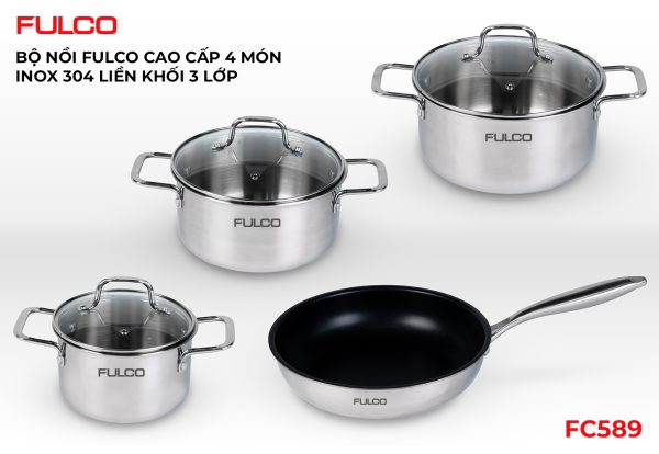 Bộ nồi 4 món liền khối FULCO FC589